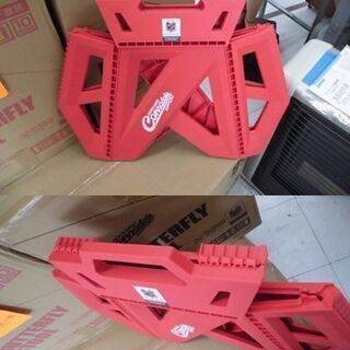 新品 バタフライスツール 踏み台 折り畳み式 幅43×奥行33×高さ40.5㎝ イス コンサドーレ 苫小牧西店の画像