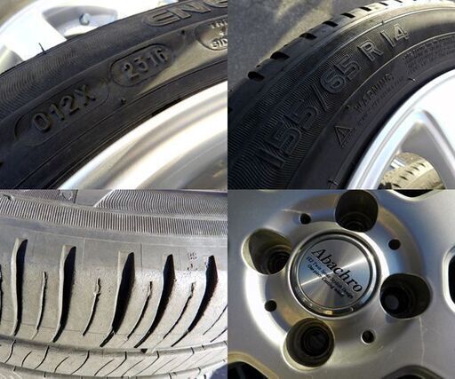 夏タイヤ 4本セット 155/65R14 2016年製 ミシュラン グリーンＸ アルミホイル付き 