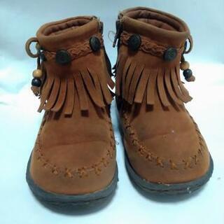 キッズ　フリンジブーツ　17cmの画像
