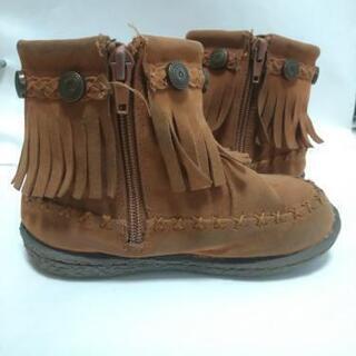キッズ　フリンジブーツ　17cmの画像