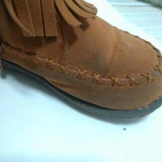 キッズ　フリンジブーツ　17cmの画像