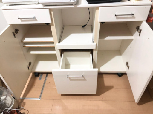 キッチンカウンター 炊飯器やレンジ 置けます 収納 棚