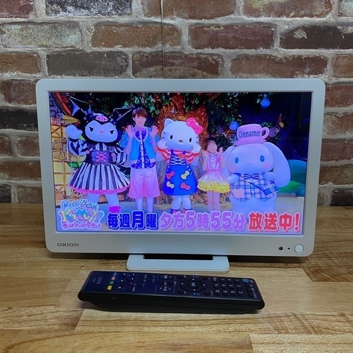 即日受渡❣️ホワイトスタイリッシュ16型TVキッチンやお子様部屋のテレビ2500円