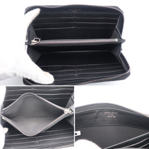 《JIMMY CHOO/クリスタル スタースタッズ ラウンドファスナー》AB 美