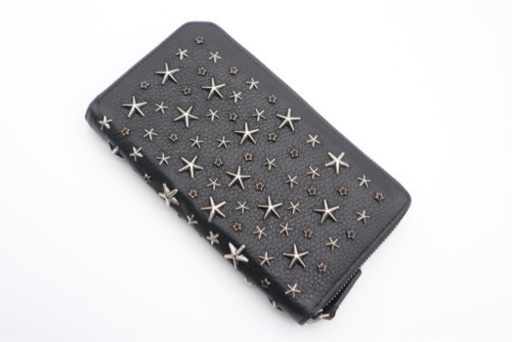 《JIMMY CHOO/クリスタル スタースタッズ ラウンドファスナー》AB 美