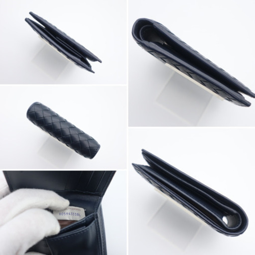 《BOTTEGA VENETA/イントレチャート 二つ折り財布》Aランク 極美品