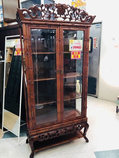 リサイクルマート大野城店 アンティークキャビネット 飾り棚