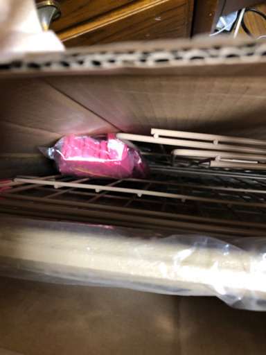 未使用　スライドサークル　L ストロベリーラテ　ケージ　ペット用　幅約1180㎜　奥行730㎜　高さ650㎜　大きなケージ　大型犬