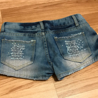 キラキラ　デニム　半ズボン　短パン　FOREVER21 ノースリーブの画像