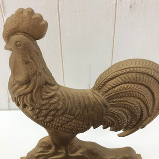 珍品☆靴底ブラシ☆置き型☆鶏☆靴裏の泥落としに☆シューズブラシの画像