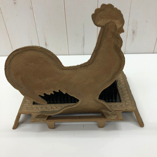 珍品☆靴底ブラシ☆置き型☆鶏☆靴裏の泥落としに☆シューズブラシの画像