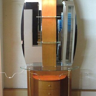 rd0124　大型ドレッサー　姿見鏡　全身鏡　鏡台　収納付　照明...