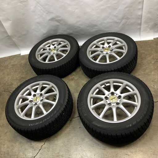 スタッドレスタイヤ＆16インチアルミホイール4本セット！ PIRELLI ピレリ ICECONTROL 205/60 R16 92Q 2011年製  5穴 アルミホイール付き ZACK JP-102 16×6 1/2J  PCD115