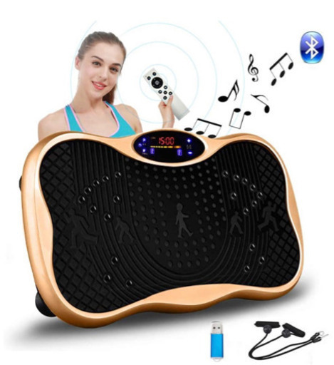 ②振動マシン フィットネス ぶるぶる マシン シェイカー ミニ パワーウェーブ Bluetooth音楽機能 99段階5モード ダイエット 有酸素 体幹強化 脂肪燃焼