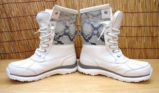 数回のみ使用 UGG ショートブーツ 防水加工 レディース 24㎝ 1019174 レザー ムートン ホワイト アグ   ☆ PayPay(ペイペイ)決済可能 ☆ 札幌市 豊平区 平岸