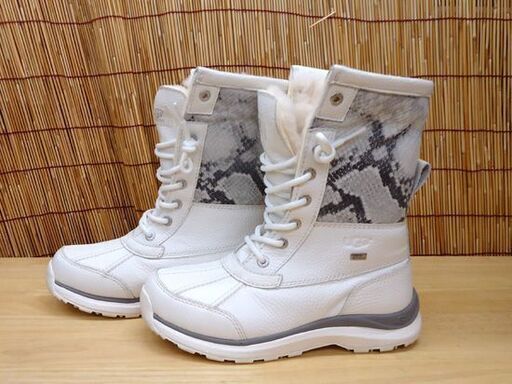 数回のみ使用 UGG ショートブーツ 防水加工 レディース 24㎝ 1019174 レザー ムートン ホワイト アグ   ☆ PayPay(ペイペイ)決済可能 ☆ 札幌市 豊平区 平岸
