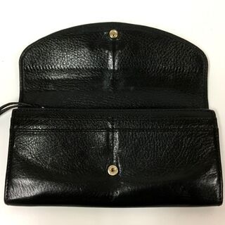 美品 クロエ リリー 二つ折り長財布 レザー CHLOE 小銭入れ有り リボン ブラックの画像