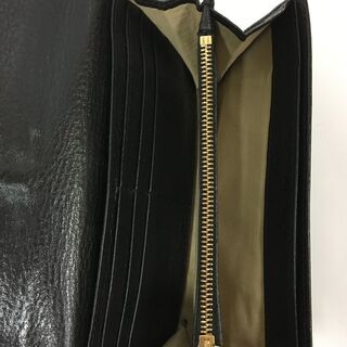 美品 クロエ リリー 二つ折り長財布 レザー CHLOE 小銭入れ有り リボン ブラックの画像