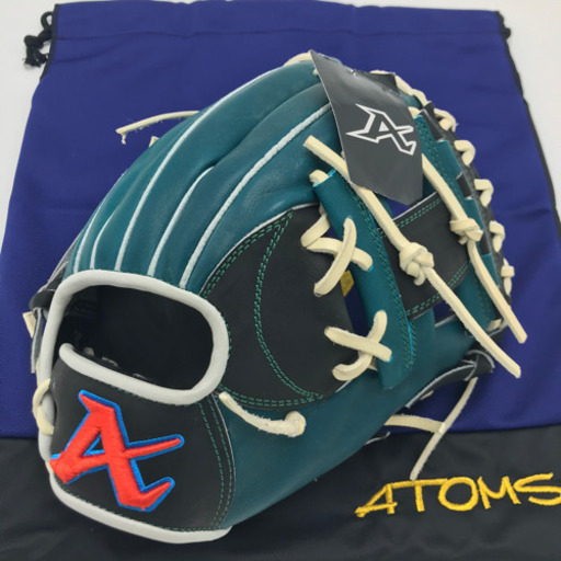 新品　限定　レア　ATOMS グローブ　内野　右投　硬式　マディグラス　ブラック