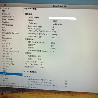 MacBookAir 13インチの画像