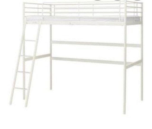 IKEA ロフトベッド ホワイト 美品 マットレスつき