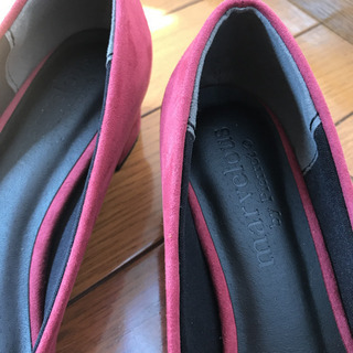 新品未使用　ワインレッド　パンプス 24.5の画像