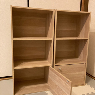 木製3段ボックス2つの画像