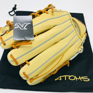 新品　ATOMS アトムズ　グローブ　外野手　右投　硬式　キャメルの画像