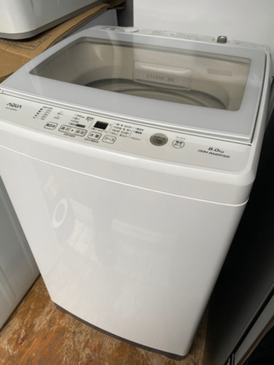 インバータ搭載‼️静音/省エネ‼️ ガラストップ‼️AQUA洗濯機8kg 2018年