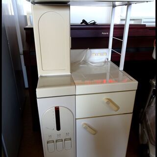 【マッキンリー】米びつ付き収納庫 レトロ 収納力抜群 ◆家具 キ...