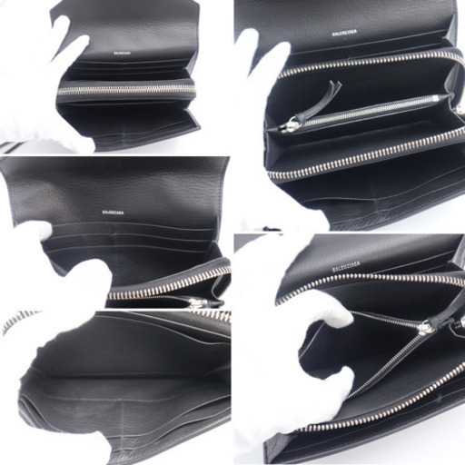 《BALENCIAGA/長財布》ブラック Sランク 未使用品 極美 ロゴ 箱 袋