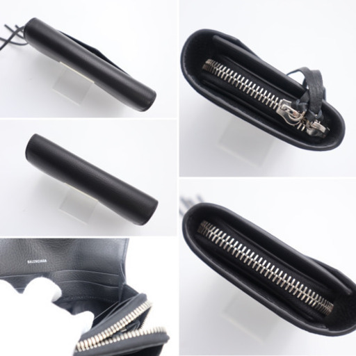 《BALENCIAGA/長財布》ブラック Sランク 未使用品 極美 ロゴ 箱 袋