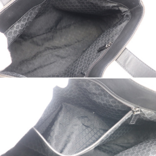 《GUCCI/シェリー レザー トートバッグ》Aランク 極美品 袋 黒 赤 緑