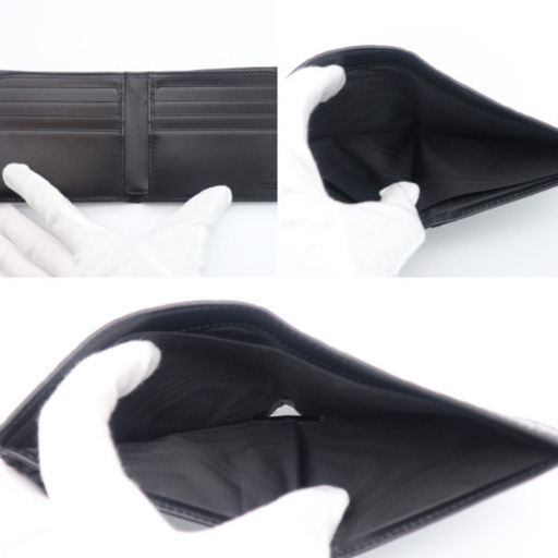 《GUCCI グッチシマ/二つ折り財布》Aランク 極美品 ブラック 箱 袋