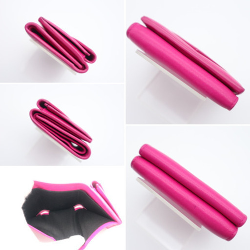 《BALENCIAGA/ペーパーミニウォレット》ABランク ピンク コンパクト