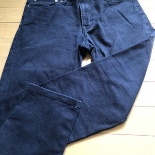 ストレートパンツ　紺　29インチ　股下65センチ