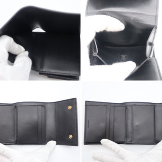 CELINE/スモール トリフォールドウォレット》Aランク 極美品 ブラック