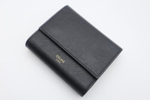 《CELINE/スモール トリフォールドウォレット》Aランク 極美品 ブラック
