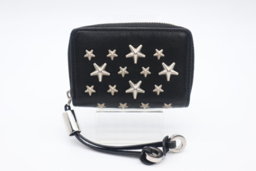 《JIMMY CHOO/スタースタッズ ケース》ABランク 美品 ブラック