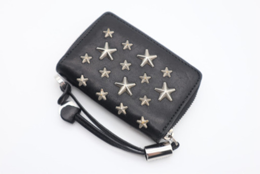 《JIMMY CHOO/スタースタッズ ケース》ABランク 美品 ブラック