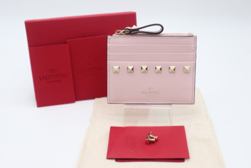 《VALENTINO/スタッズ カードケース》Sランク 未使用品 箱 袋 極美品
