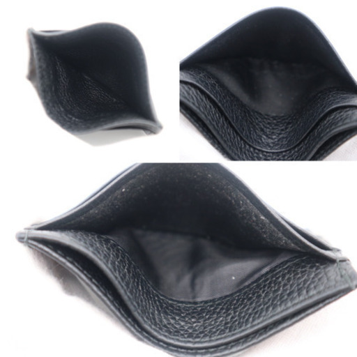 《PRADA/ロゴプレート カードケース》ABランク ブラック 美品 コンパクト