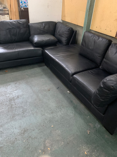 決まりました。ありがとうございました。L字ソファー　エルジソファー　カウチソファー　黒