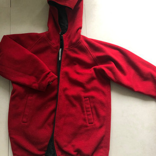 コンバース150〜160 黒＆赤　リバーシブルロングジャケットの画像