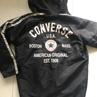 コンバース150〜160 黒＆赤　リバーシブルロングジャケットの画像