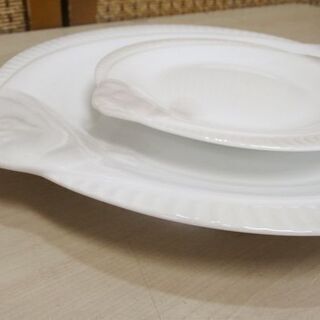 未使用 大倉陶園 ヒラメ プレート 4枚セット 皿 オークラ アート チャイナ