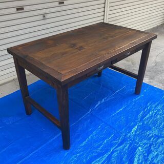 おしゃれなダイニングテーブル アンティーク家具  レトロ 机 キ...
