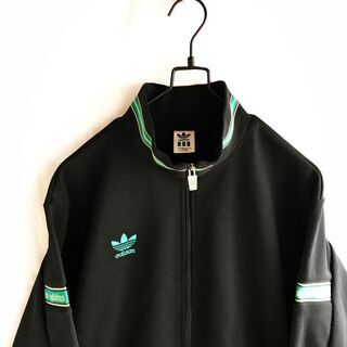 70sデサント製アディダス☆トレフォイル刺繍ロゴトラックジャケット