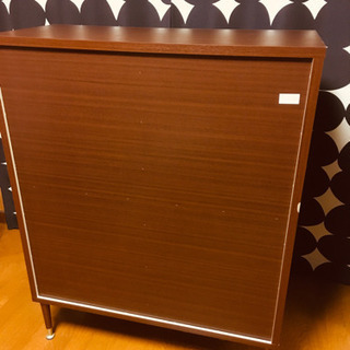 【お引き渡し終了】⭐️ キャビネット シェルフ ラック チェスト 収納ラック フラップチェスト 2列2段  扉付 木製 北欧の画像