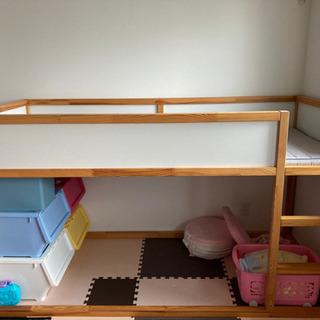 IKEA KURA イケア　キューラ　＊ひき取り限定＊　神戸・芦屋 KURA キューラ リバーシブルベッド, ホワイト/パイン材, 90x200